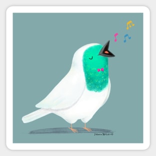 Bare throated Bellbird singing Sticker